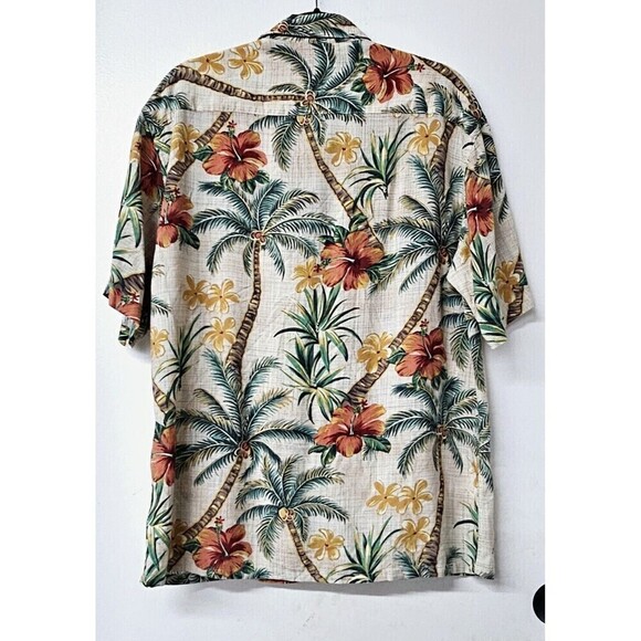 PIERRE CARDIN Button-Up Lightweight Front Pocket Men Hawaiian Shirt (L) - Picture 4 of 4
